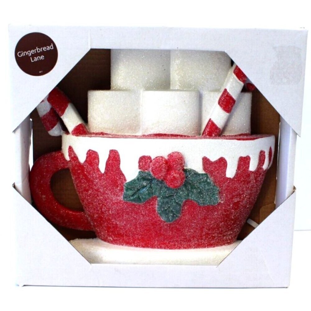 New Christmas Candy Cane Hot Chocolate Cocoa Sign Holiday Bakery Kitchen Decor